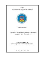 Chăm sóc người bệnh tâm thần phân liệt tại bệnh viện tâm thần trung ương i 