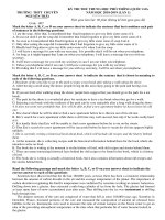 Đề thi thử THPT Quốc Gia Tiếng anh 2019 trường Nguyễn Trãi, Hải Dương lần 1 mã đề 007 - Học Toàn Tập