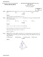 Đề thi thử THPT quốc gia
