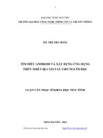 Tìm hiểu android và xây dựng ứng dụng trên thiết bị cầm tay cho người học 