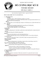 Đề cương học kì 2 lớp 11 Địa lí Trường THPT Xuân Đỉnh, Sở GD&DT Hà Nội niên khóa 2018-2019 - Học Toàn Tập