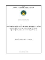Thực trạng chăm sóc người bệnh sau phẫu thuật thủng dạ dày tá tràng tại khoa ngoại tổng hợp bệnh viện đa khoa tỉnh phũ thọ năm 2018 