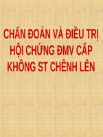 CHẨN đoán và điều TRỊ hội CHỨNG ĐMV cấp KHÔNG ST CHÊNH lên (nội) 
