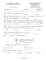 Đề thi thử THPT Quốc Gia 2019 Toán học Đoàn Thượng, Hải dương lần 1 mã đề 434 - Học Toàn Tập