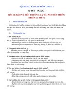 Nội dung học tập môn GDCD khối 7 tuần 22, 23 năm học 2020 - 2021