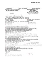 Đề thi học kì 1 môn lịch sử lớp 6 trường THCS Ngô Gia Tự, phòng GD&ĐT Long Biên, Hà Nội 2019-2020 - Mã đề 1D - Học Toàn Tập