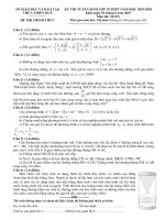 Đề thi tuyển sinh vào lớp 10 môn toán học sở GD&ĐT Thừa Thiên Huế năm học 2019 - 2020 - Học Toàn Tập