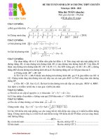 Đề thi thử và lời giải chi tiết đề thi tuyển sinh vào lớp 10 chuyên môn Toán năm học 2020-2021
