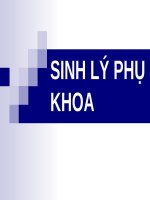 SINH lý PHỤ KHOA (sản PHỤ KHOA) 