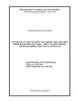 skkn vận DỤNG lý THUYẾT KIẾN tạo TRONG VIỆC dạy học NHÓM bài HƯỚNG dẫn đọc – HIỂU văn bản TRONG SÁCH GIÁO KHOA NGỮ văn 11 NÂNG CAO 