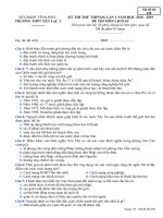 Đề thi thử THPT Lịch sử 2019 Trường Yên Lạc 2, Vĩnh Phúc lần 1 mã đề 628 - Học Toàn Tập
