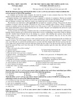 Đề thi thử THPT Quốc Gia Tiếng anh 2019 trường Nguyễn Trãi, Hải Dương lần 1 mã đề 004 - Học Toàn Tập