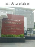 Toán học 10 - ÔN TẬP DẤU TAM THỨC BẬC HAI