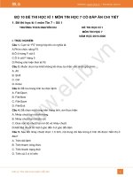 10 đề thi HK1 môn Tin học lớp 7 năm 2019 có đáp án