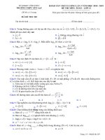 Đề thi thử THPT quốc gia môn Toán học Yên Lạc, Vĩnh Phúc lần 3 mã đề 202 - Học Toàn Tập