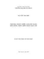 Phương pháp chiếu giải bài toán bất đẳng thức biến phân hai cấp