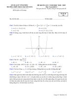 Đề thi thử THPT Quốc Gia 2019 môn Toán trường Trần Nguyên Hãn, Vĩnh Phúc lần 1 mã đề 132 - Học Toàn Tập