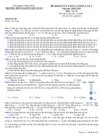 Đề thi thử THPT Vật lí 2019 trường Nguyễn Viết Xuân Vĩnh Phúc lần 1 mã đề 302 - Học Toàn Tập