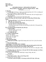 Giáo án HĐNGLL - Chủ điểm tháng 3: Tiến bước lên đoàn