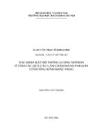 Xác định mật độ thông lượng nơtron ở tâm các quả cầu làm chậm bằng parafin có đường kính khác nhau