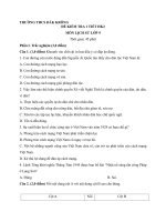 Đề kiểm tra 1 tiết HK2 môn Lịch sử lớp 9 - THCS Đăk Krông (có đáp án)