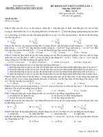 Đề thi thử THPT Vật lí 2019 trường Nguyễn Viết Xuân Vĩnh Phúc lần 1 mã đề 204 - Học Toàn Tập