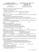 Đề thi thử THPT Sinh học 2019 trường Nguyễn Viết Xuân Vĩnh Phúc lần 1 mã đề 208 - Học Toàn Tập