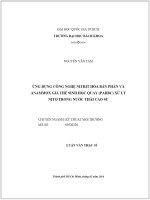 Ứng dụng công nghệ nitrit hóa bán phần và anammox giá thể sinh học quay (parbc) xử lý nitơ trong nước thải cao su ( lh ZALO 0353764719 để nhận tài liệu đầy đủ )