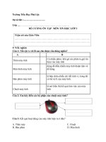 Đề cương ôn tập Tin học khối 3