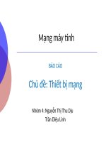 BÀI GIẢNG MẠNG MÁY TÍNH THIẾT BỊ MẠNG