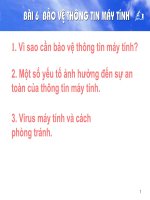 Bài 6: Bảo vệ thông tin trong máy tính(Tin 9)