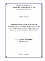 Nghiên cứu ảnh hưởng của việc thay thế máy biến áp ba pha bằng máy biến áp một pha tới các chỉ tiêu kỹ thuật của lưới điện phân phối trung hạ áp khu vực thành phố hưng yên 