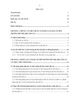 Khóa luận pháp luật bảo vệ môi trường đô thị, khu dân cư thực trạng và hướng hoàn thiện