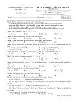 Đề thi thử THPT Quốc Gia 2019 Toán học Chuyên Bắc Ninh lần 2 - mã đề 107 - Học Toàn Tập