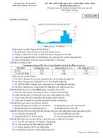 Đề thi thử THPT Địa lí 2019 Trường Yên Lạc 2, Vĩnh Phúc lần 1 mã đề 209 - Học Toàn Tập