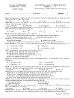 Đề thi KSCL THPT quốc gia môn Vật lí trường Lê Xoay, Vĩnh Phúc lần 2 mã đề 672 - Học Toàn Tập
