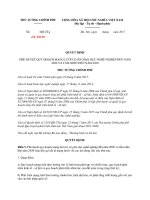 Dự thảo quyết định mạng lưới cơ sở giáo dục nghề nghiệp đến năm 2020