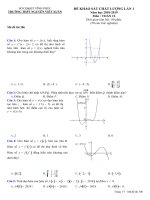 Đề thi thử THPT Toán học 2019 trường Nguyễn Viết Xuân Vĩnh Phúc lần 1 mã đề 306 - Học Toàn Tập