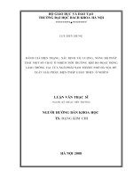 Đánh giá hiện trạng, xác định tải lượng, nồng độ phát thải một số chất ô nhiễm môi trường khí do hoạt động giao thông tại cửa ngõ phía nam thành phố hà nội, đề xuất giải pháp, biện pháp giảm thiểu ô nhiễm 
