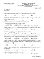 Đề thi KSCL THPT quốc gia môn Toán học trường Lê Xoay, Vĩnh Phúc lần 2 mã đề 209 - Học Toàn Tập