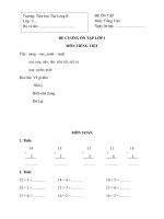 Ôn tập kiến thức lớp 1