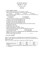 Bộ đề thi giữa HK2 môn Địa lý lớp 9 (có đáp án)