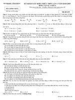 Đề thi thử THPT Vật lí 2019 sở GD&ĐT Vĩnh Phúc mã đề 419 - Học Toàn Tập