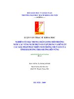 Nghiên cứu đặc trưng chất lượng môi trường nước các vùng nuôi thủy sản tập trung và đề xuất các giải pháp phát triển nuôi trồng thủy sản của tỉnh hải dương theo hướng bền vững 