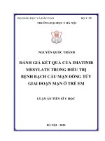 Đánh giá kết quả của imatinib mesylate trong điều trị bệnh bạch cầu mạn dòng tủy giai đoạn mạn ở trẻ em