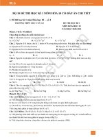 10 đề thi HK1 năm 2020 môn Hóa lớp 10 có đáp án