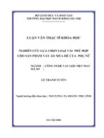 Nghiên cứu lựa chọn loại vải phù hợp cho sản phẩm váy áo mùa hè của phụ nữ 