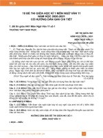 10 đề thi giữa Học kì 1 môn Ngữ văn 11 năm 2020 có đáp án