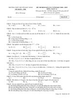 Đề thi thử THPT Quốc Gia 2019 Toán học Chuyên Bắc Ninh lần 2 - mã đề 103 - Học Toàn Tập