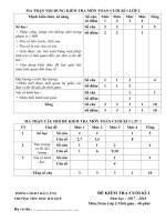 Đề thi Toán học kì 1 Khói 2 - Năm học